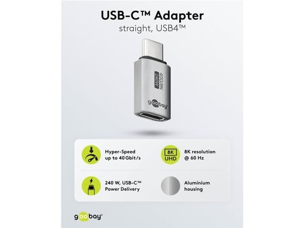 Goobay USB-C-adapter rak, USB4