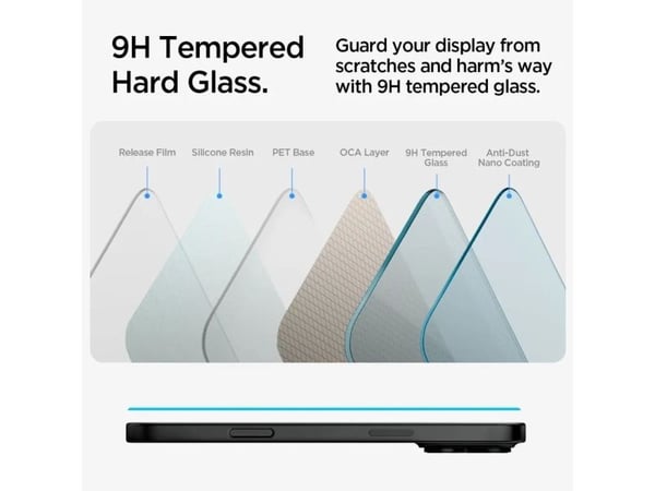 Spigen EZ Fit GLAS.tR HD - For mobiltelefon - glass - for Apple iPhone 15