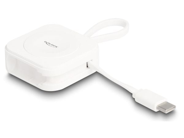 Delock USB Type-C -latausalusta Apple Watchille valkoinen magneettinen