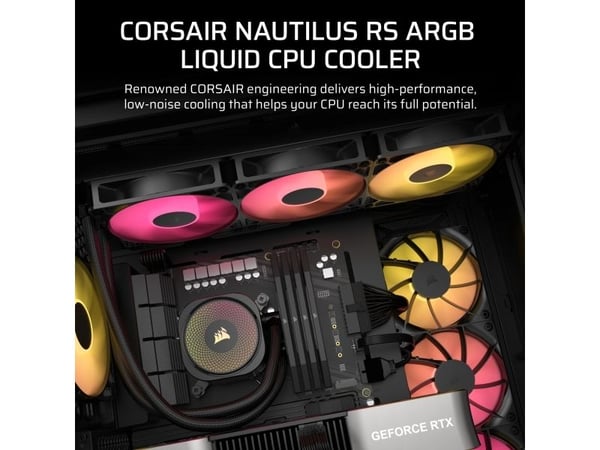 Corsair Nautilus 360 RS ARGB, Ilmanjäähdytin, 1700 RPM, musta