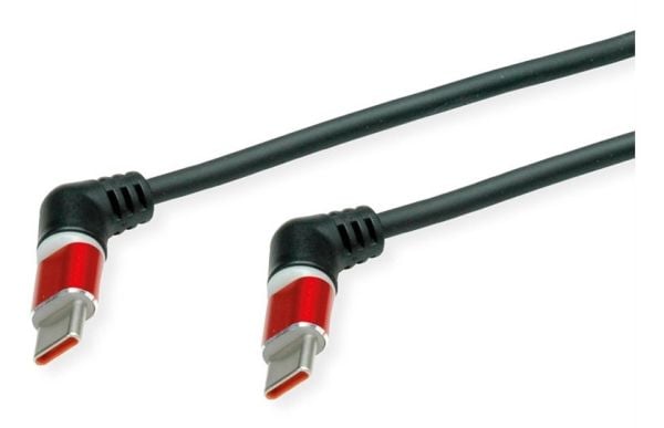 ROLINE 11.02.8348, 2 m, USB C, USB C, USB 2.0, 0,48 Gbit/s, Sort, Rød