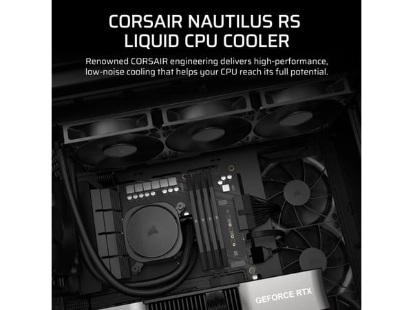 Corsair NAUTILUS 360 RS, luftkjøler, 1700 rpm, 94,87 CFM, svart