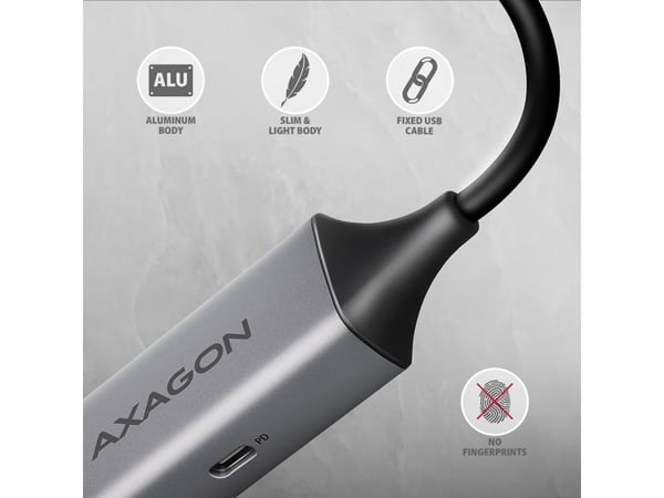 AXAGON ADE-TXPD - Nettverksadapter - USB-C 3.2 Gen 1 - Gigabit Ethernet x 1