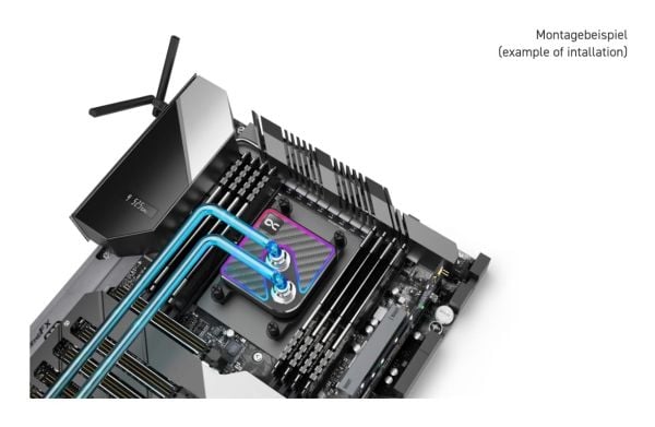 Alphacool Core 1 Aurora CPU-jäähdytin, ARGB - Hiili