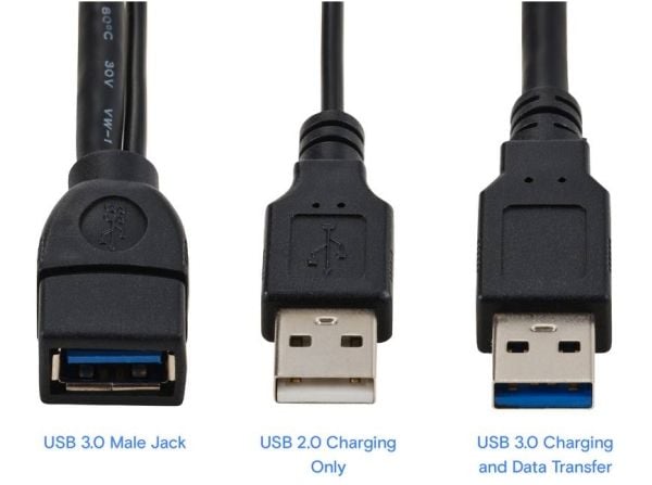 Renkforce RF-5719752, 0,5 m, USB A, 2 x USB A, USB 3.2 Gen 1 (3.1 Gen 1), 5 Gbit/s, lajittelu