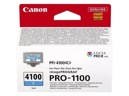 Canon PFI-4100 C - 80 ml - cyan - original - hengeboks - blekkbeholder - for imagePROGRAF PRO-1100