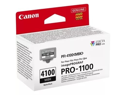 Canon PFI-4100 MBK - 80 ml - matt svart - original - hengeboks - blekkbeholder - for imagePROGRAF PRO-1100
