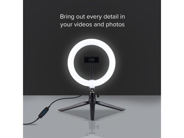 SBS TESELFIERINGCLIP, LED, musta, Valkoinen, USB, 5 V, 20 cm, 200 mm