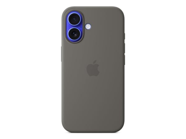 Apple - Baksidedeksel for mobiltelefon - MagSafe-samsvar - silikon - steingrå - for iPhone 16
