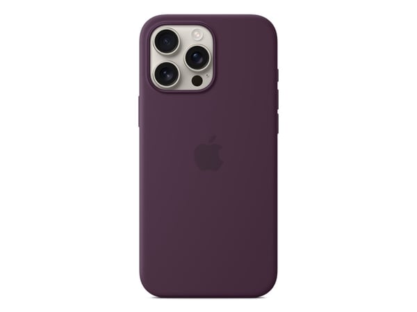 Apple - Baksidedeksel for mobiltelefon - MagSafe-samsvar - silikon - plomme - for iPhone 16 Pro Max