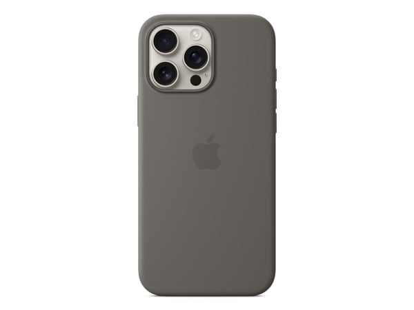 Apple - Baksidedeksel for mobiltelefon - MagSafe-samsvar - silikon - steingrå - for iPhone 16 Pro Max