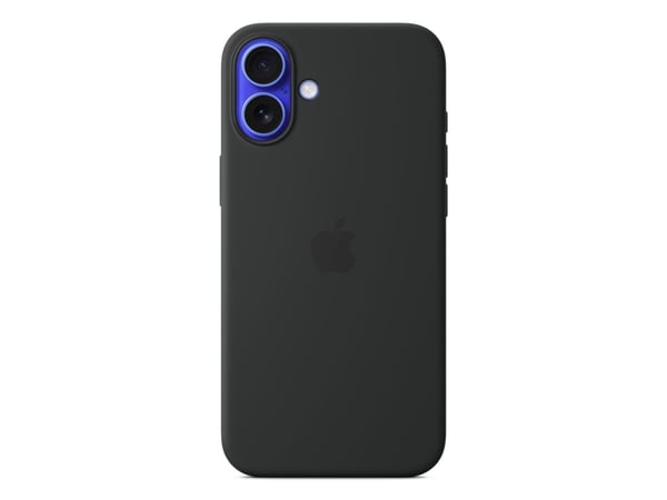 Apple - Baksidedeksel for mobiltelefon - MagSafe-samsvar - silikon - svart - for iPhone 16 Plus