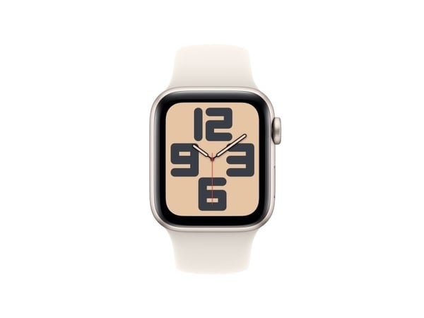 Apple Watch SE (GPS) - 2. generasjon - 40 mm - stjernelysaluminium - smartklokke med sportsbånd - fluorelastomer - stjernelys - båndbredde: S/M - 3...