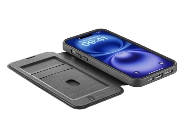 Cellularline 8018080483790, Folio, Apple, iPhone 16, 15,5 cm (6.1"), Svart