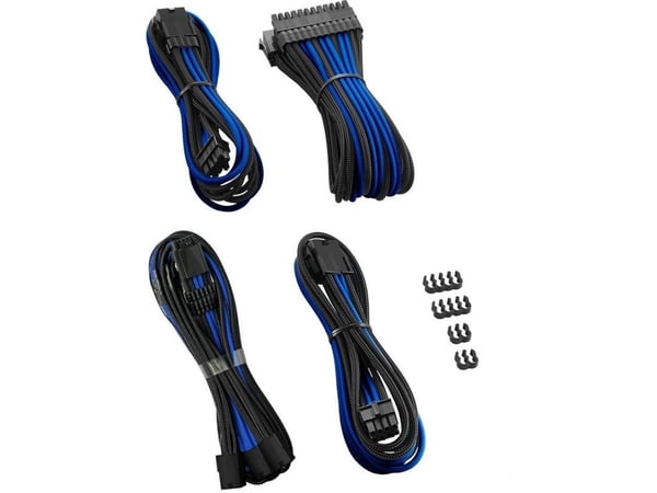CableMod PRO ModMesh 12VHPWR kabelforlengelsessett - svart/blå