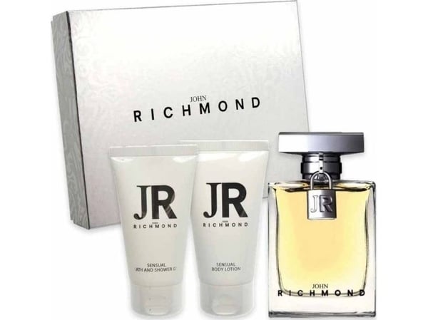 John Richmond sett: bodylotion 50 ml + cleansing shower gel 50 ml + Eau de Parfum 100 ml