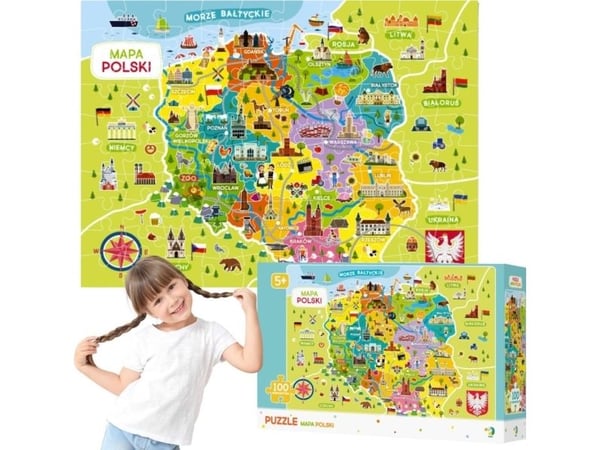 Puslespill Map of Poland
