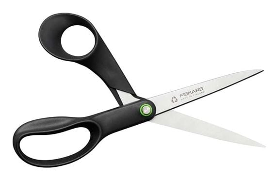 Fiskars 1074547, Voksen, Rett kutt, Single/enkelt, Sort, Rustfritt stål, Rustfritt stål, Universell