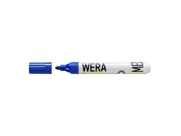 Whiteboardmarker, BNT Wera, 1-3MM Rund spids, blå, non-permanent - (12 stk.)