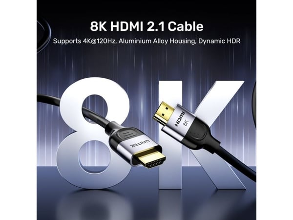 Unitek Kabel Unitek HDMI 2.1 Kabel 8K 60Hz, Sort, 3m