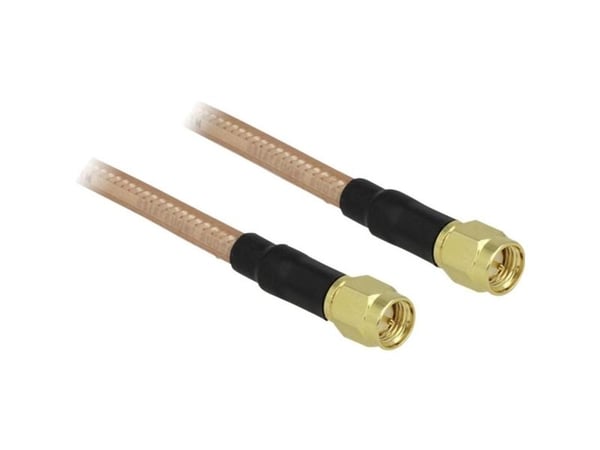 Delock - Antennekabel - SMA (P) til SMA (P) - 40 cm - RG-142 - gjennomsiktig