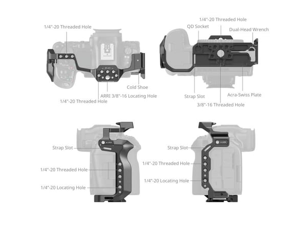 SmallRig 4978, 153 mm, 57,3 mm, 115 mm, 157,7 g, 180 mm, 137 mm
