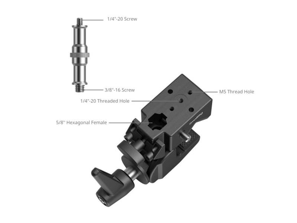 SmallRig 4861, Monteringsklämma, Svart, Gjuten aluminium, 1/4-20, 3/8-16", 100 mm, 146 mm