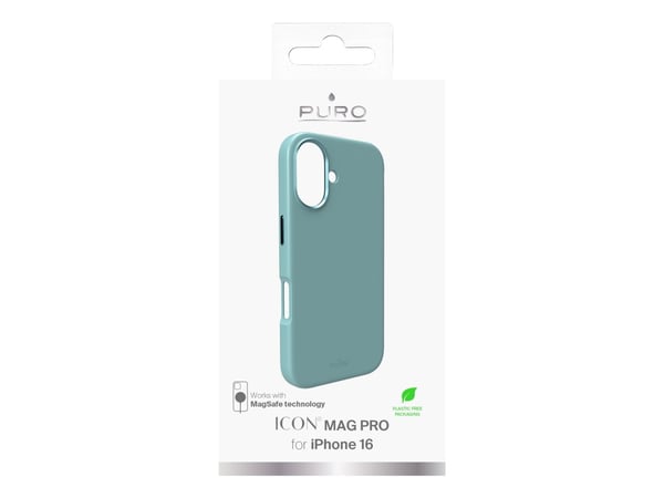 PURO Icon Mag Pro, Suojus, Apple, iPhone 16, 15,5 cm (6.1"), Vihreä