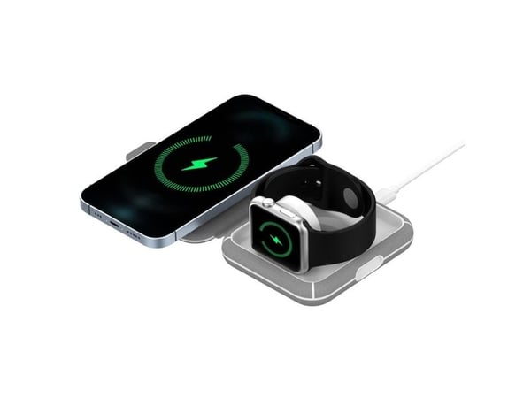 PURO PUFCCSQIAW1GREY, Sisätila, USB, Langaton lataaminen, 0,6 m, Harmaa, Valkoinen