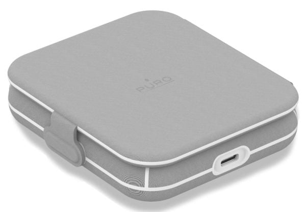 PURO PUFCCSQIAW1GREY, Sisätila, USB, Langaton lataaminen, 0,6 m, Harmaa, Valkoinen