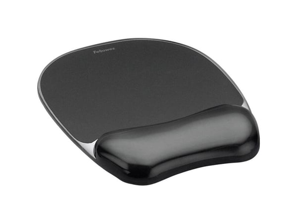Fellowes Gel Crystals - Musematte med håndleddsstøtte - svart