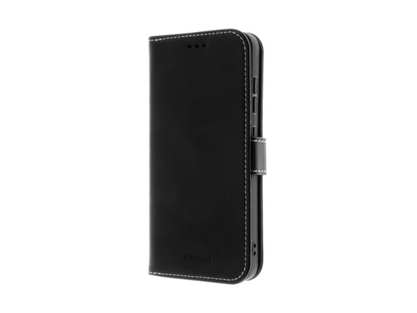 Insmat Exclusive - Lommebok for mobiltelefon - ekte skinn, kartong+papir+aluminiumsfolie, termoplast-polyuretan (TPU), bomullssting - svart - for S...