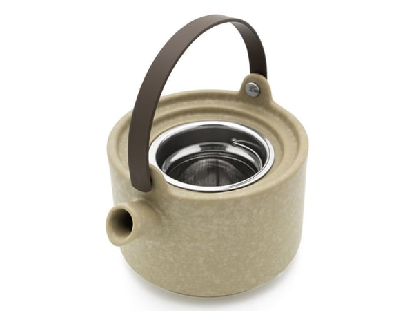 Bredemeijer Umea, Enkel tekanne, 500 ml, Grå, Steintøy, Infusjonsfilter, Rustfritt stål