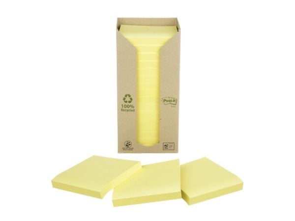 Post-It FT510110347, firkant, Gult, Papir, 100%, BLUE ANGEL, 76 mm