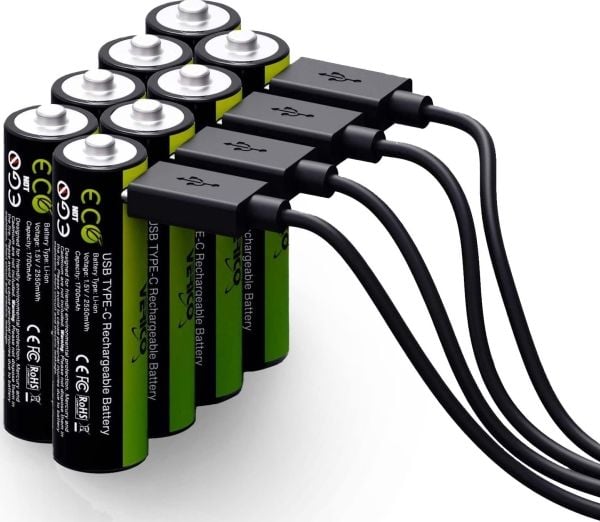 Verico LoopEnergy USB-C USB-C®-batteri Litium 1700 mAh 1,5 V 8 stk