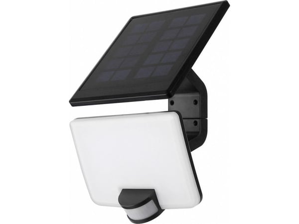 Tope solcelleflomlys 10W 1200 lm 4000K sort