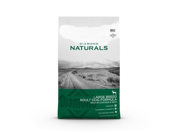 Diamond Naturals Large Breed Adult kylling & ris 15 kg
