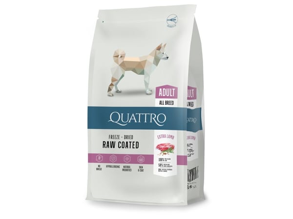 Quattro Super Premium All Breed Adult, Ris & Extra Lamm 12 kg
