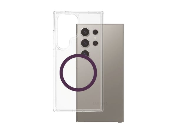 CARE by PanzerGlass Urban Combat - Baksidedeksel for mobiltelefon - termoplast-polyuretan (TPU), polykarbonat - gjennomsiktig, plommepurpur - for S...