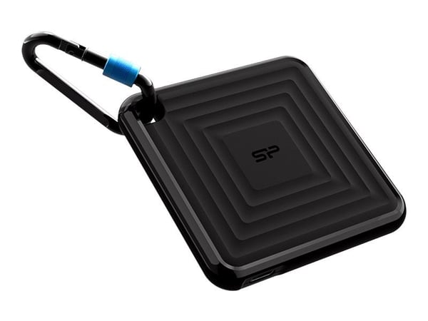 SILICON POWER PC60 - SSD - 1 TB - ekstern (bærbar) - USB 3.2 Gen 2 - 256-bit AES - svart