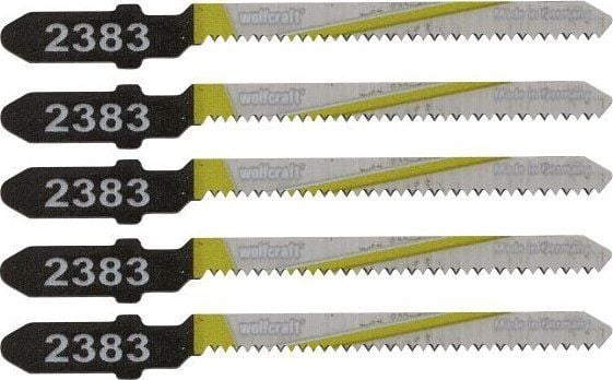 wolfcraft GmbH 2393000, Stikksagblad, Sponplate, Laminat, Parkett, Kryssfiner, Mykt tre, High Carbon Steel (HCS), 5 cm, 1,35 mm, 2 cm