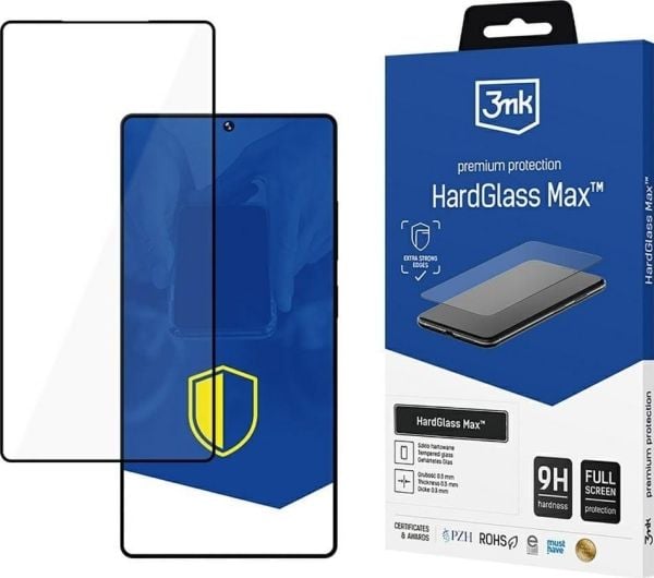 3MK HardGlass Max Musta karkaistu lasi Samsung Galaxy S25 Ultra mustalle/mustalle