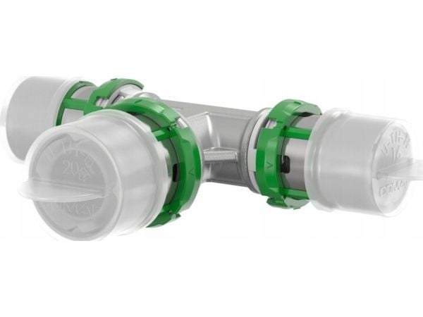 Comap reduserende T-stykke krympbar MultiSkin messing/tinn 26x16x26