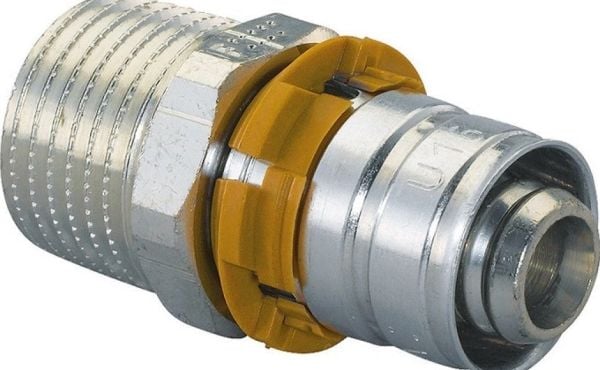 Uponor S-Press kobling med utvendig gjenge 16-R3/4MT (DWZ)