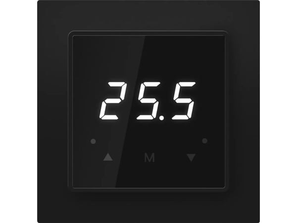 Thermoval programmerbar TVT 33 termostat (svart) WiFi, fjärrstyrning via app