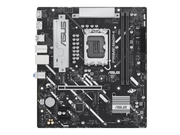 ASUS PRIME B860M-K - Hovedkort - micro ATX - LGA1851-sokkel - B860 Chipset - USB 3.2 Gen 2, USB 3.2 Gen 1, USB-C 3.2 Gen 1 - 2.5 Gigabit LAN - innb...