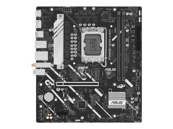 ASUS PRIME H810M-A WIFI - Hovedkort - micro ATX - LGA1851-sokkel - H810 Chipset - USB-C 3.2 Gen 1, USB 3.2 Gen 2, USB 3.2 Gen 1 - Gigabit LAN, Wi-F...
