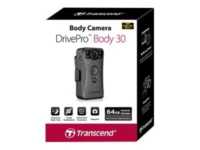 Transcend DrivePro Body 30 - Videokamera - 1440p / 60 fps - blixt 128 GB - internt flashminne - Bluetooth, Wi-Fi