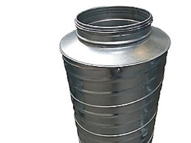 Ljuddämpare rund Ø630 L=900 - LYC-100-630-900 nippel/nippel