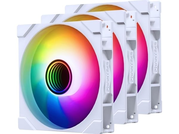Phanteks M25G2-140 - Kabinettvifte - revers - 140 mm - hvit (en pakke 3)